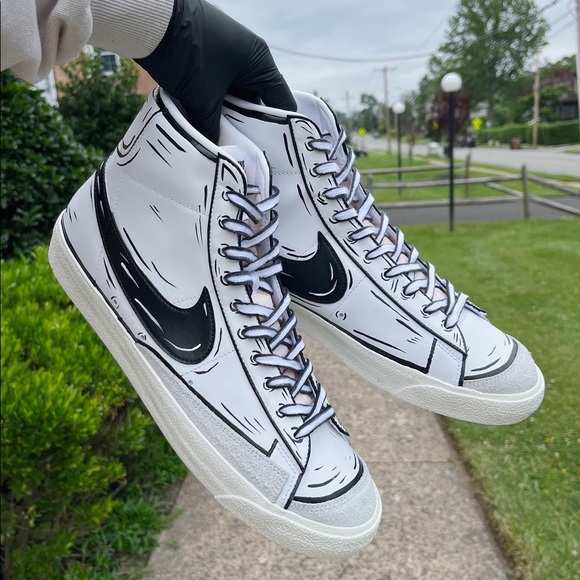custom painted nike blazers